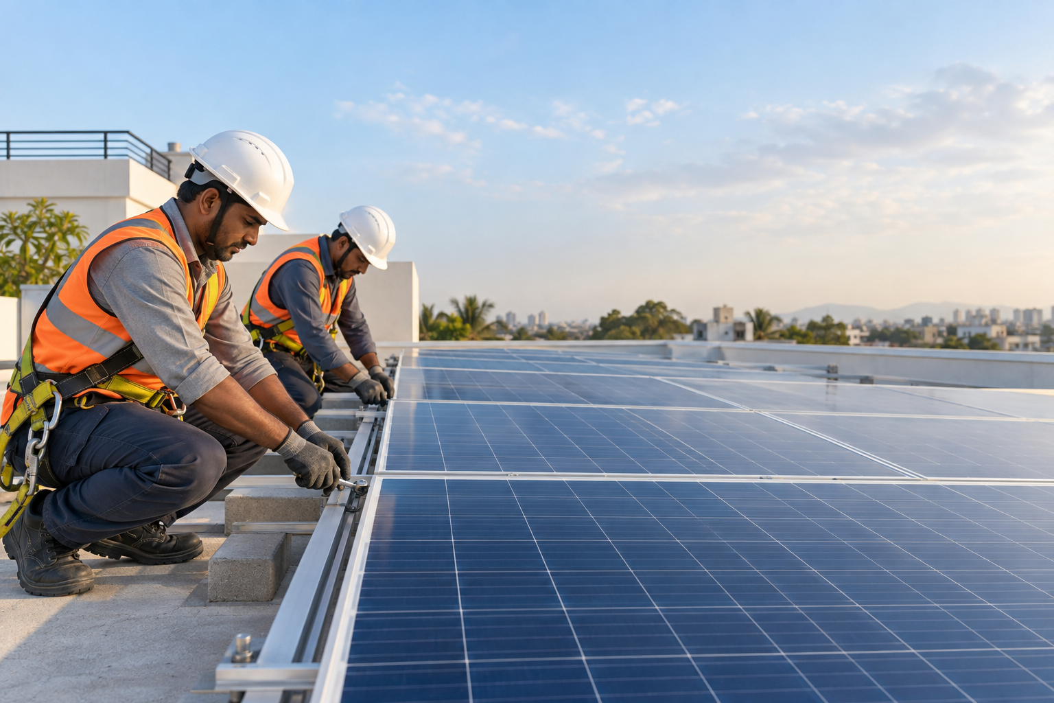 Solar installation illustration